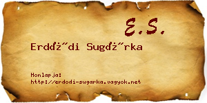 Erdődi Sugárka névjegykártya
